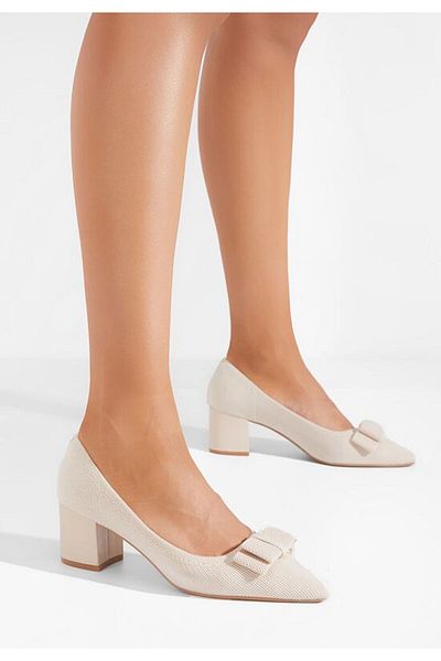 B T Shoes Sherry beige mid-heeled shoes