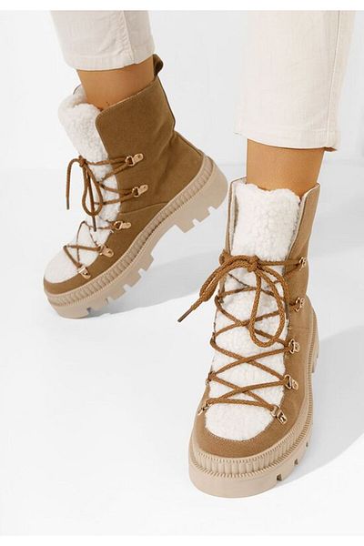 B T Shoes Ghete imblanite dama Winfrey kaki