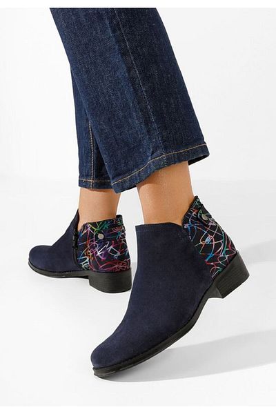 B T Shoes Ghete dama piele Rimina V6 navy
