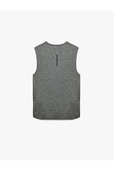 Koton Crew Neck Printed Oversize Sleeveless Athlete Tank Top