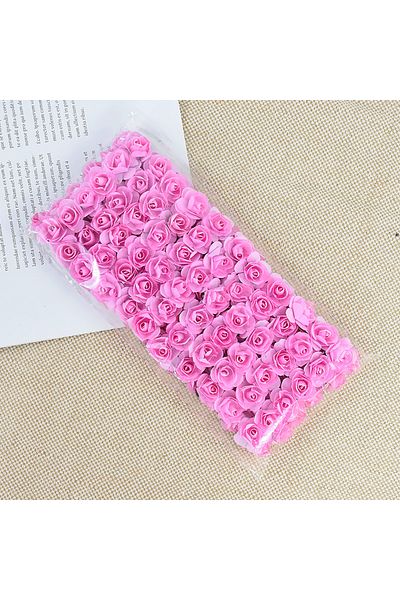Choice 144pcs F04 144pcs 2cm Artificial Mini Paper Rose Bouquet for Wedding Party Decoration Home DIY Wreat