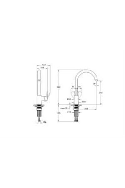 VitrA Flow Soft A43419 Sink Faucet, Chrome