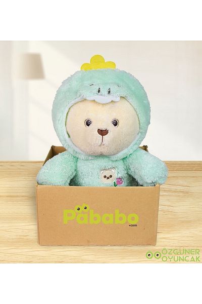 Özgüner Oyuncak Pababo Series Hooded Pufi Teddy Bear - with Gift Box
