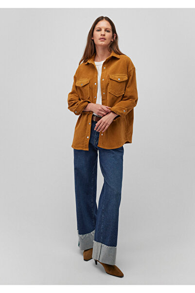 Mavi Livia Hardal Kadife Gömlek Boyfriend 122885-89465