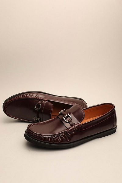 Gondol Loafer clasic pentru bărbați din piele naturală Claret Red 42 ttx.630