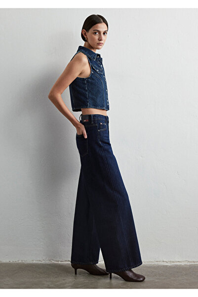 Mavi Verena Iconic Koyu Mavi Jean Gömlek Crop / Kısa Kesim 1210990-89421