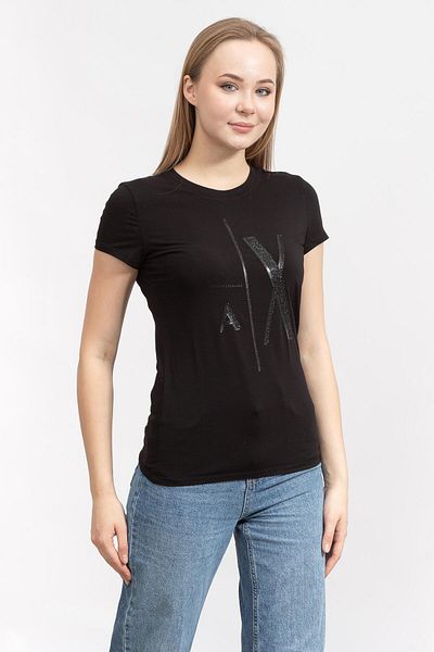 Armani Exchange Дамска тениска с кръгла яка