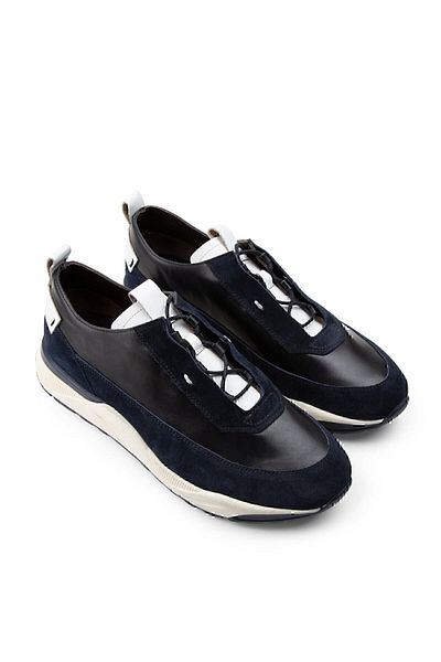 Deery Γνήσια ανδρικά παπούτσια Suede Navy Blue Sneaker