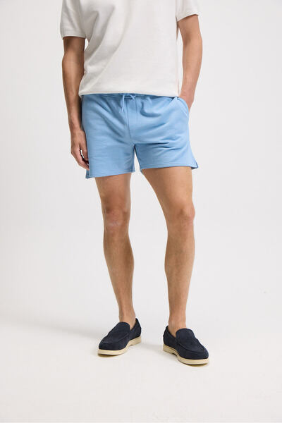 GRIMELANGE HAUSE Erkek Bağlamalı Regular Mavi Şort