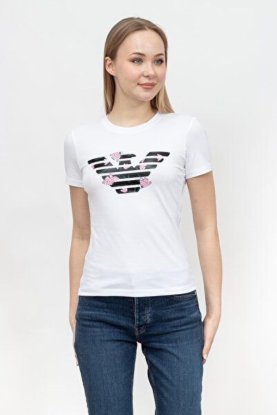 Emporio Armani Kadın Bisiklet Yaka T-Shirt