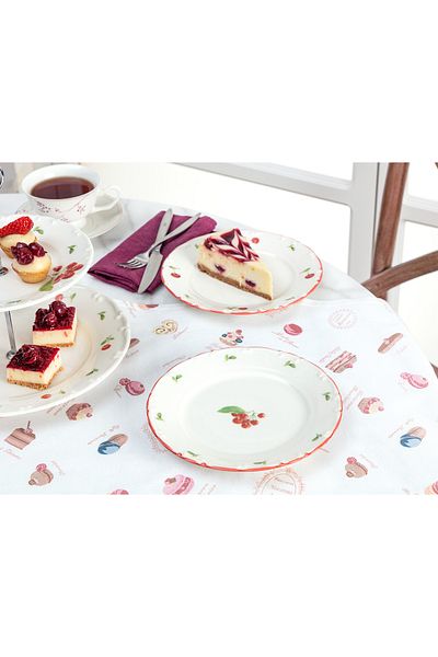 Madame Coco Kirsche 6-teiliges Kuchenteller-Set
