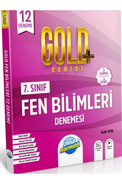 Ünlüler Karması Yayınları 7. Sınıf Fen Bilimleri 12 Deneme Gold Serisi