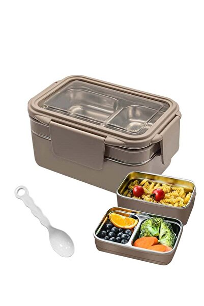 COOYA Stainless Steel Bento Box,Reusable,Leak-proof,Compartment,for Storing Delicious Food,Lunches