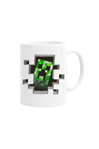 OEM Cană albă personalizată creeper minecraft, INOVATIX®. 330 ml