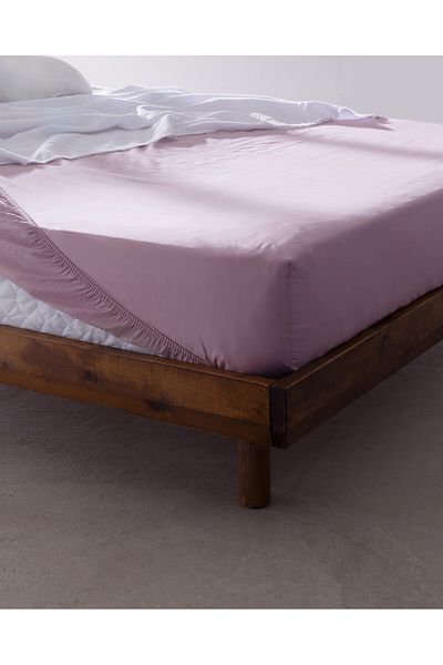 Madame Coco Manon Ranforce Spannbettlaken, 100 % Baumwolle, Kingsize, Altrosa