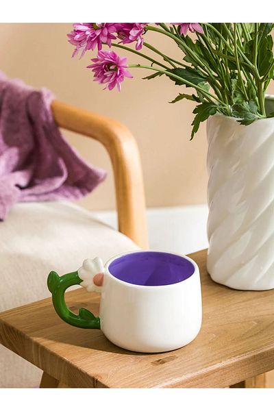 LC Waikiki Lcw Home Mixed Flower Printed Ceramic Mug 413 ml
