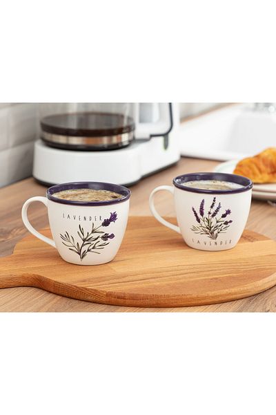 Madame Coco Lavender Jardin 2-teiliges Tassenset