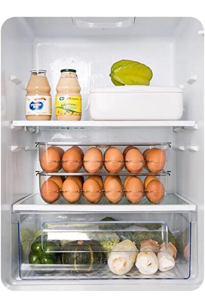 Generica 24 Egg Capacity Stackable Clear Egg Holder with Lid for Refrigerator Egg Storage