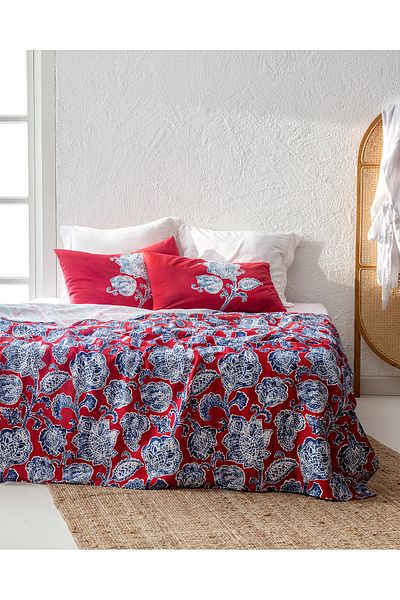 Madame Coco Aubin Kardiertes, bedrucktes Kingsize-Piqué-Set