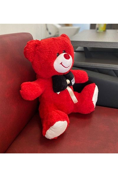 Özgüner Oyuncak 40 cm Wide Red Teddy Bear with Bow Tie