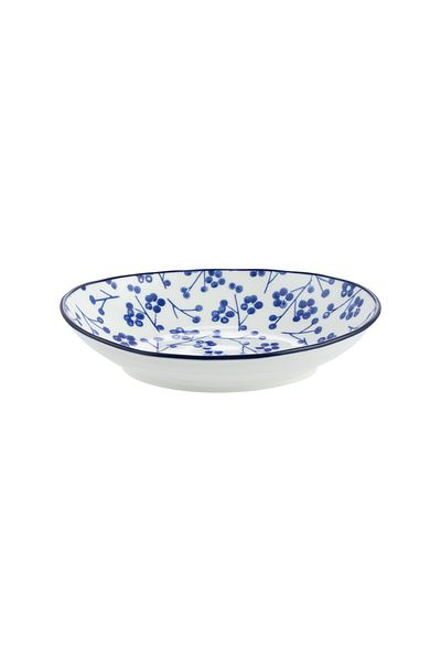 Madame Coco Ovaler Teller Rêve Bleu Graine