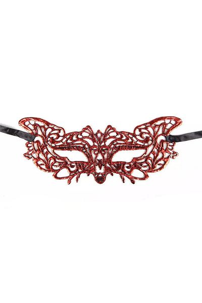 nuit dose Red Lace Masquerade Mask No 9