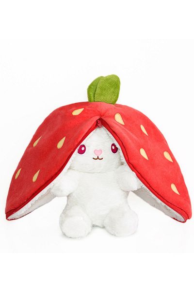 Özgüner Oyuncak 50 cm Special Strawberry Rabbit with Bag for Lovers