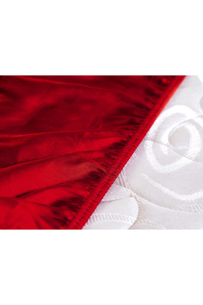 Madame Coco Ciel Einzel-Laken aus elastischem Satin - Rot