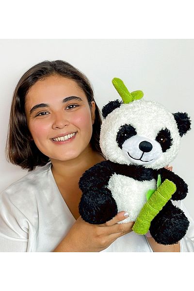 Özgüner Oyuncak Bamboo Panda Plush Toy - Zippered, Special Design Gift for Lover