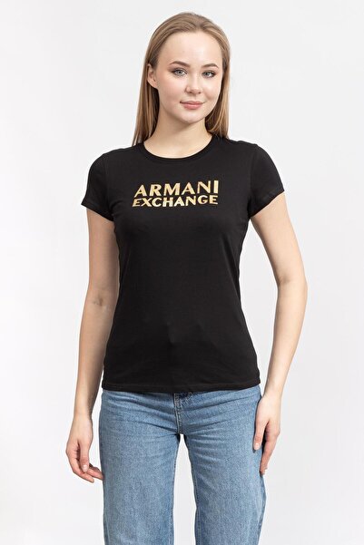 Armani Exchange Kadın Bisiklet Yaka T-Shirt
