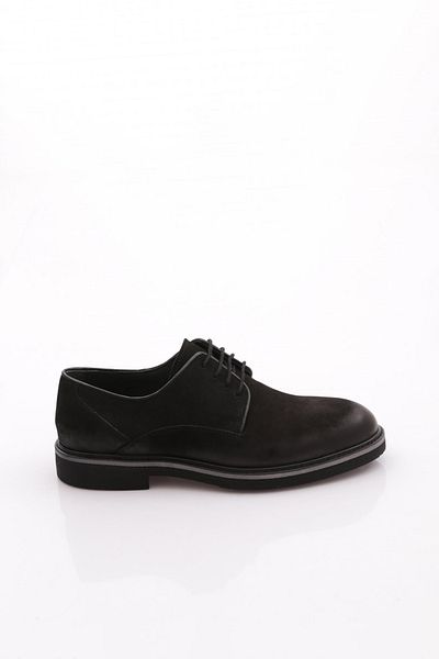DGN Ανδρικά παπούτσια casual από γνήσιο δέρμα μαύρο Nubuck 82121123210