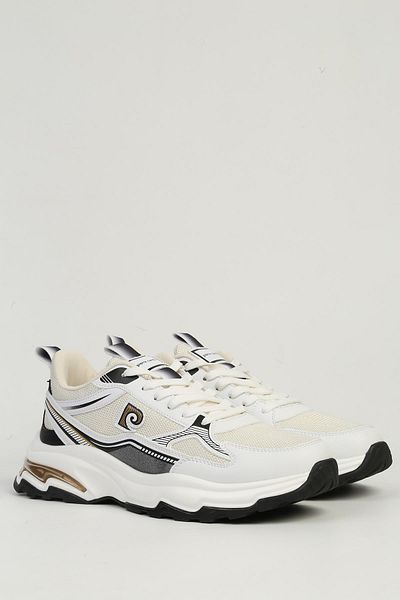 Pierre Cardin White Black Men's Sports Shoes Imported Pci-11349