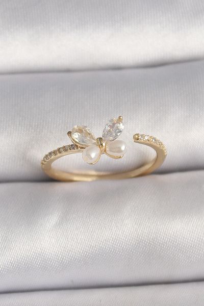 Skygo Zircon Stone Butterfly Motif Hissisi Approximate Beach Shantelli Ring - Tj-Byk3557