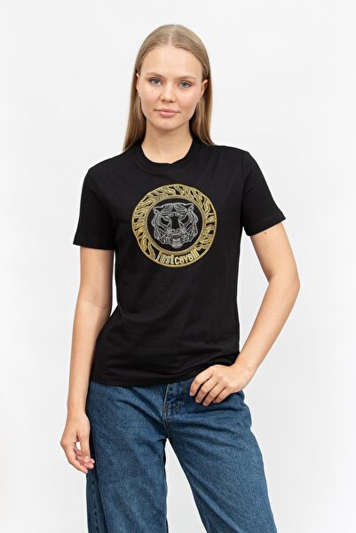 Just Cavalli Kadın Bisiklet Yaka T-Shirt Siyah