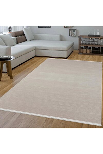 HBC İstinye Yumuşak Dokulu Modern Desen Bej Oturma Odası Salon Mutfak Genç Od...