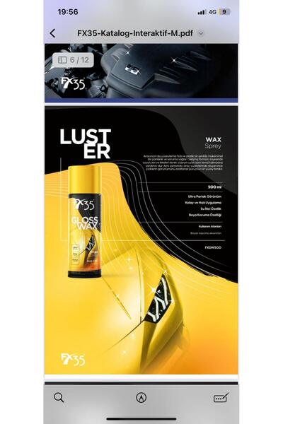 FX35 PREMİUM GLOSS WAX HIZLI CİLA SPREY 500 ML