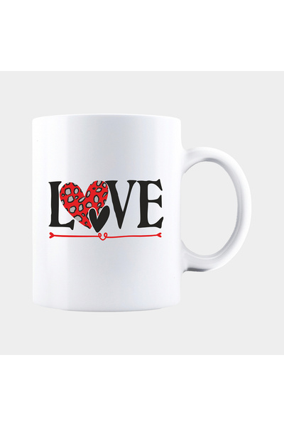 OEM Cana albă personalizată LOVE, INOVATIX®. 330 ml