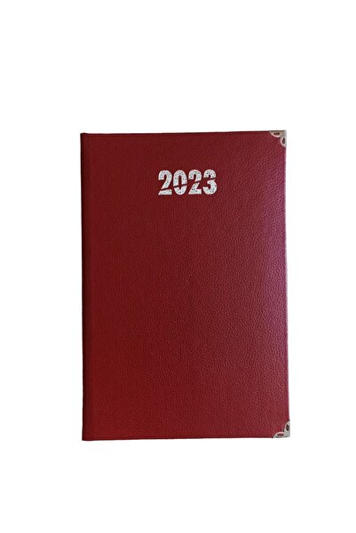 YAĞMURR Yağmur 14x20 Agenda 2023 S. Koža Bordo crvena