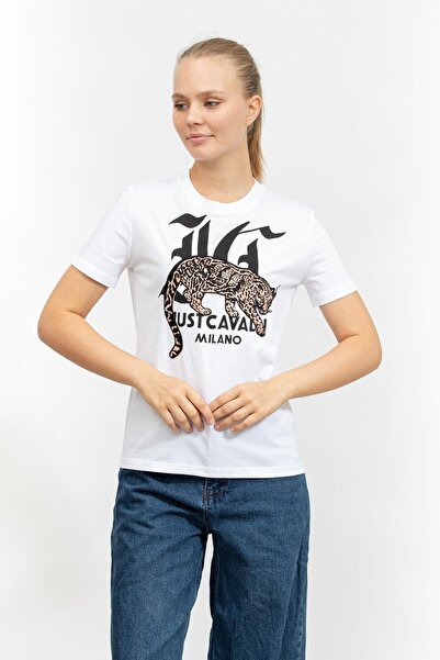 Just Cavalli Kadın Bisiklet Yaka T-Shirt