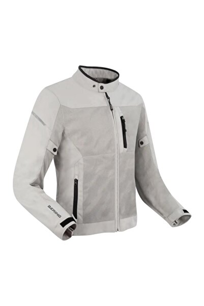 Bering Ozone Korumalı Yazlık Motosiklet Mont Gri (ÜST YAĞMURLUK HEDİYELİ)