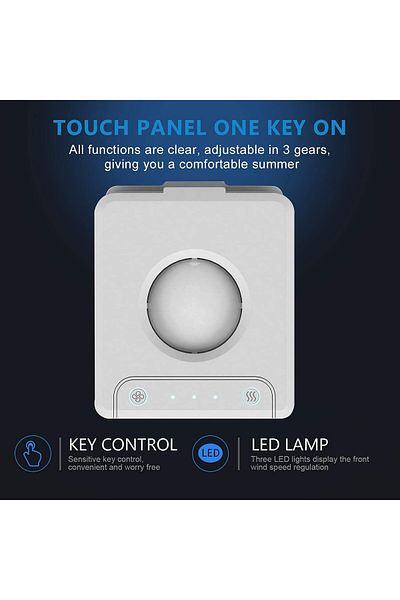 COOYA Portable Air Conditioner,3 Speed 7 Color LED Lights,Spray Humidification Design,for Bedroom Office