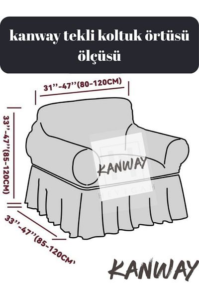 kanway Canapea cu o singură canapea înfășurată Husă pentru canapea Husă pentru fotoliu