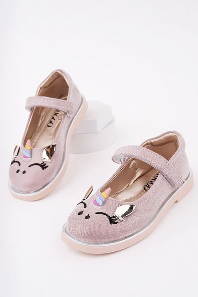 MUGGO Paty Daily Girls' Ballerinas with Velcro and Glitter