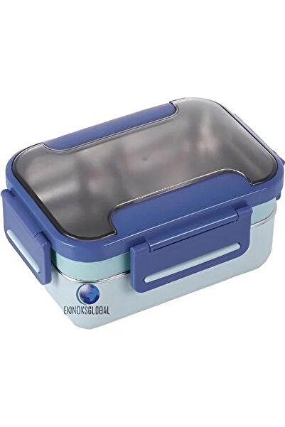 Vagonlife Double Layer Stainless Steel Lunch Box Navy Blue Bl20182