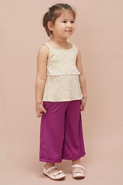 Ege Bebek Set elegant - Costum de vară cu bluză pentru fetiță, 2-3-4-5-6 ani