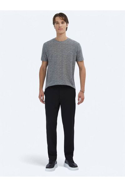 Kip Μπλουζάκι με στάμπα Navy Blue Crew Neck Cotton Blend