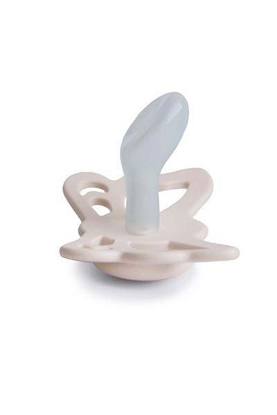 Frigg Butterfly Silicone Pacifier - Cream 6-18 Months