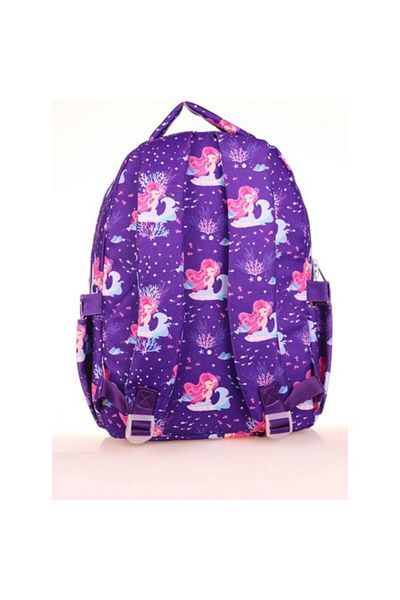 KAUKKO Blue Embroidered Mirrored Girl'S School BacKpacK