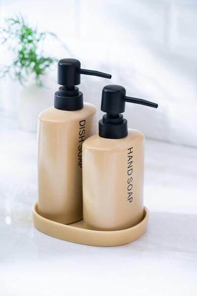 ACAR Jardin 3 lü Banyo Seti - Krem