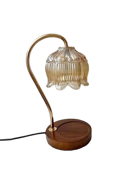 sharpdo مصباح طاولة رومانسي لغرفة النوم، مصباح شمعي، مصباح عطري رخامي، قابل ل...